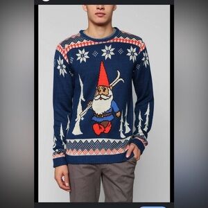 Toddland wool blend J crew gnome ski snowflakes and trees sweater  M